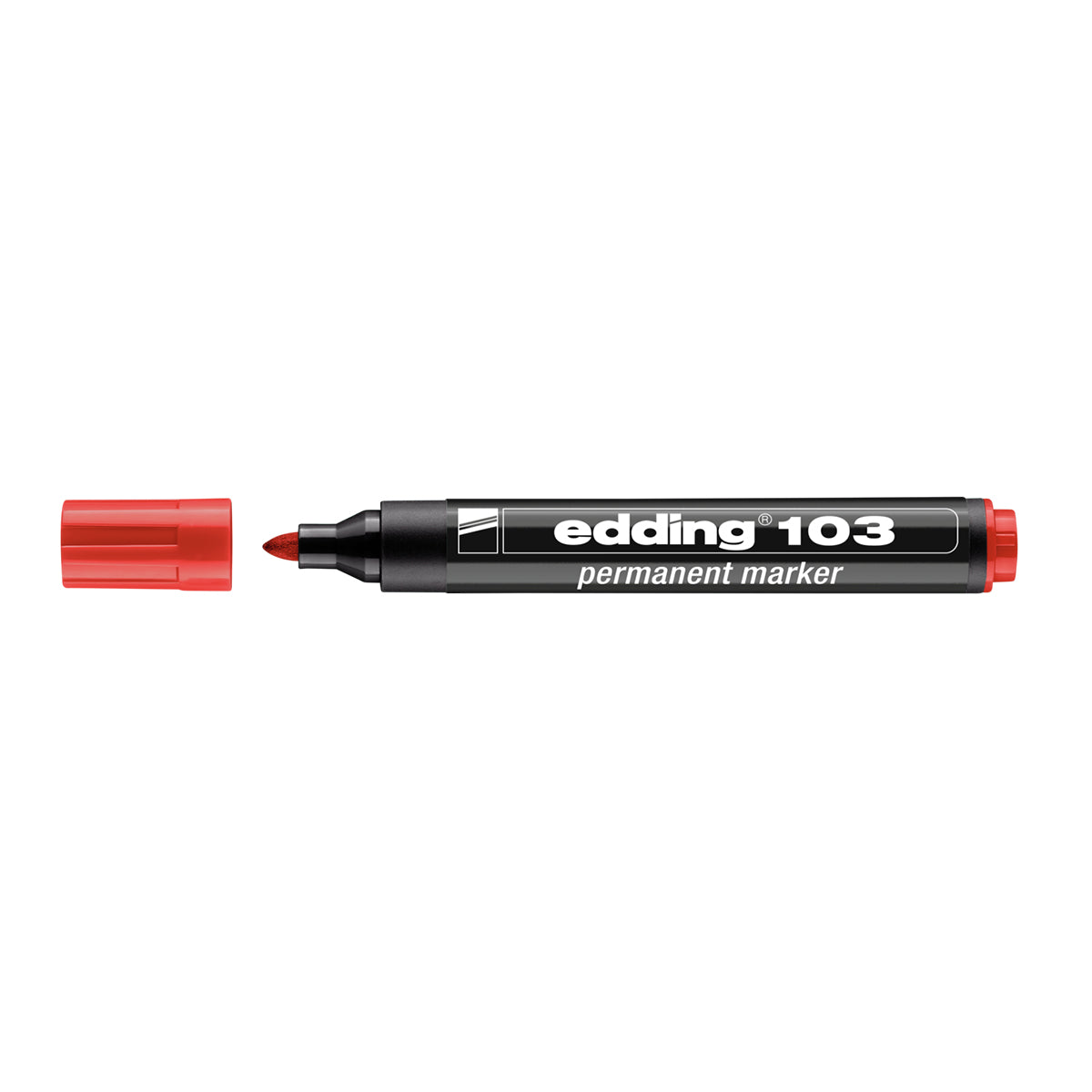 Marker Edding 103 permanent, varf rotund 1.5-3mm, rosu Marker Edding 103 permanent, varf rotund 1.5-3mm, rosu